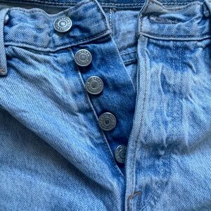 GIRLFRIEND 100% cotton Blue Button-Fly Jeans